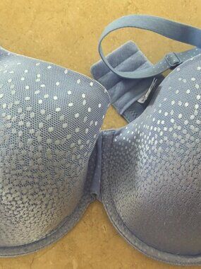 NWT Wacoal Women's 34DDD Back Appeal Seamless Underwire Bra 853303 Blue